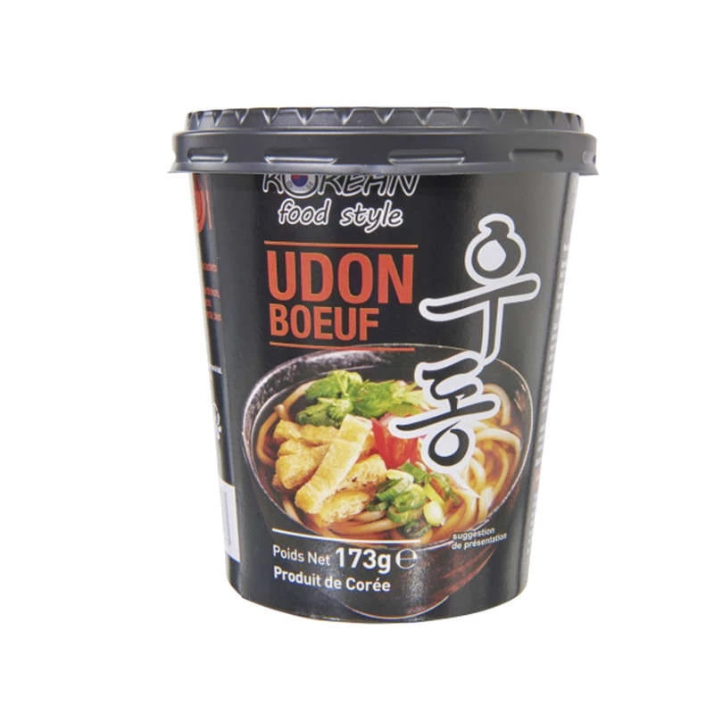 Nouilles Udon Cup Boeuf  173g Nl/fr - KOREAN FOOD STYLE