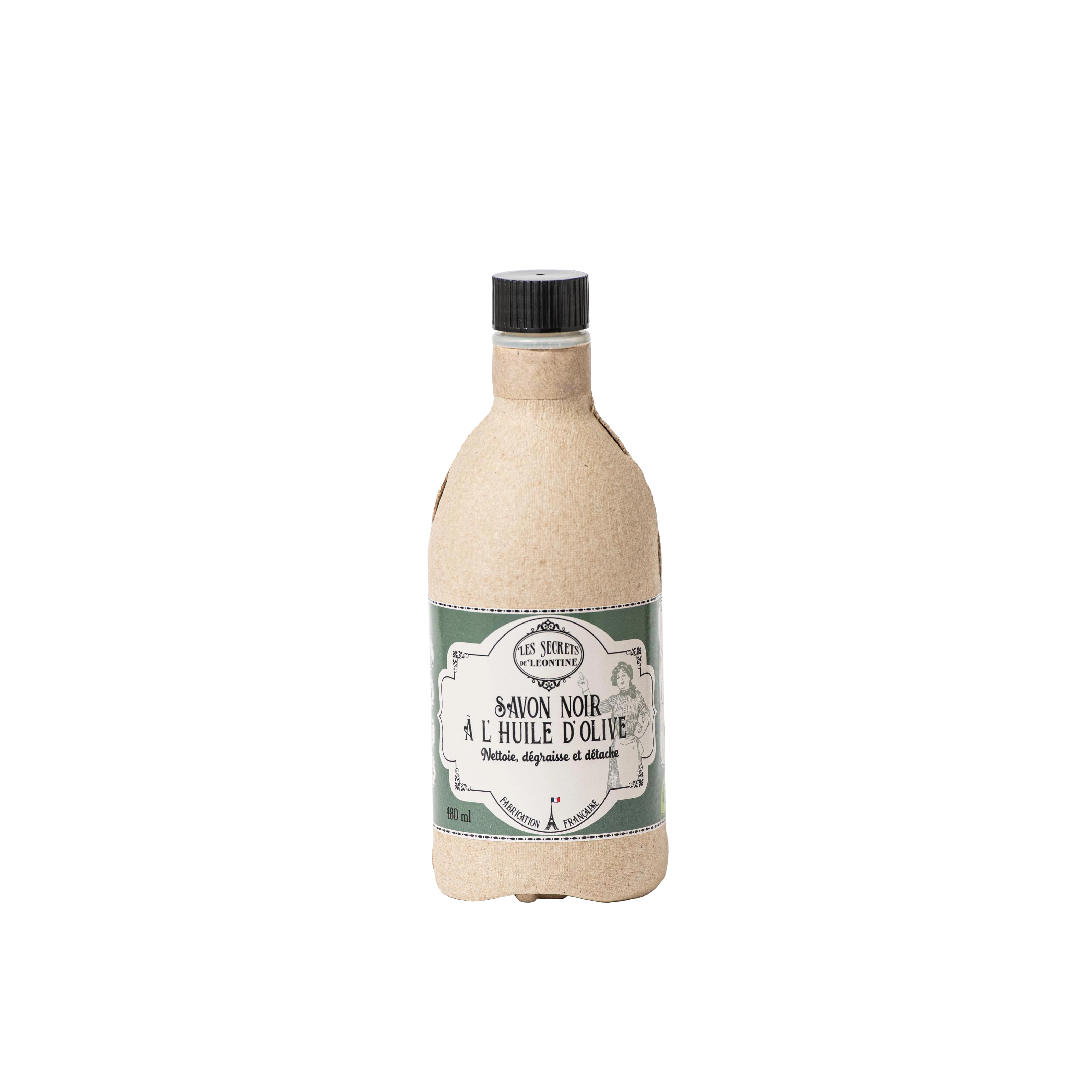 Black Soap with Olive Oil480 Ml Bottle - Les Secrets De Leontine