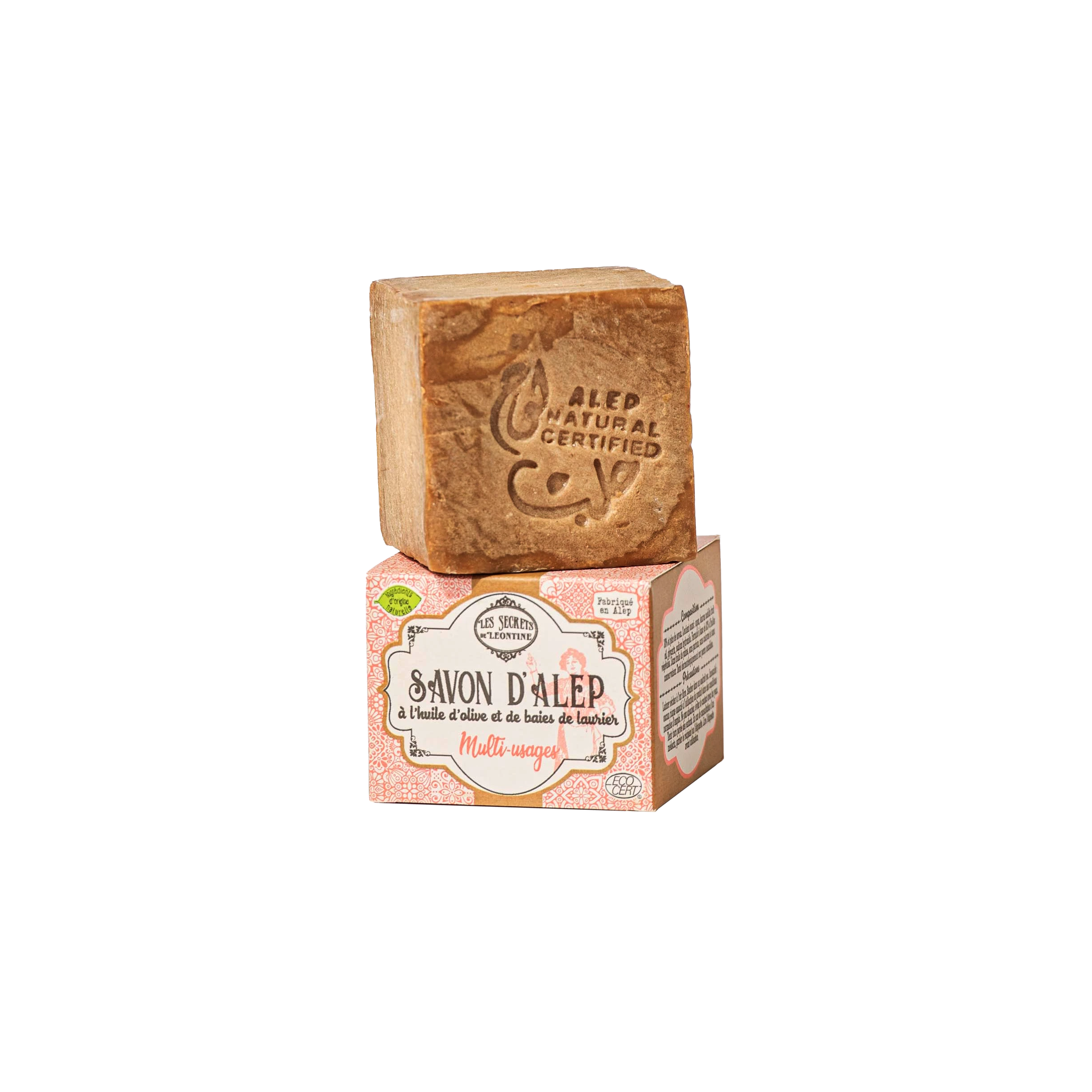 Aleppo Soap CubeCarton Box 190 Gr - Les Secrets De Leontine