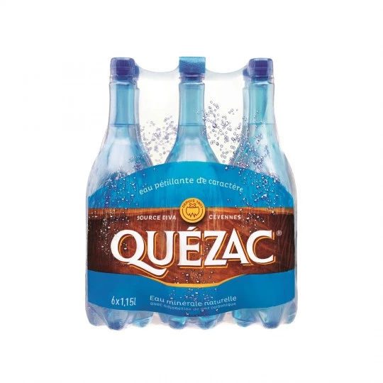 QUEZAC Eau minérale gazeuse 6x1;15L