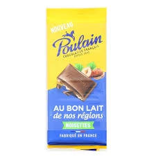 Tablette de chocolat au lait noisettes 2x95g - POULAIN