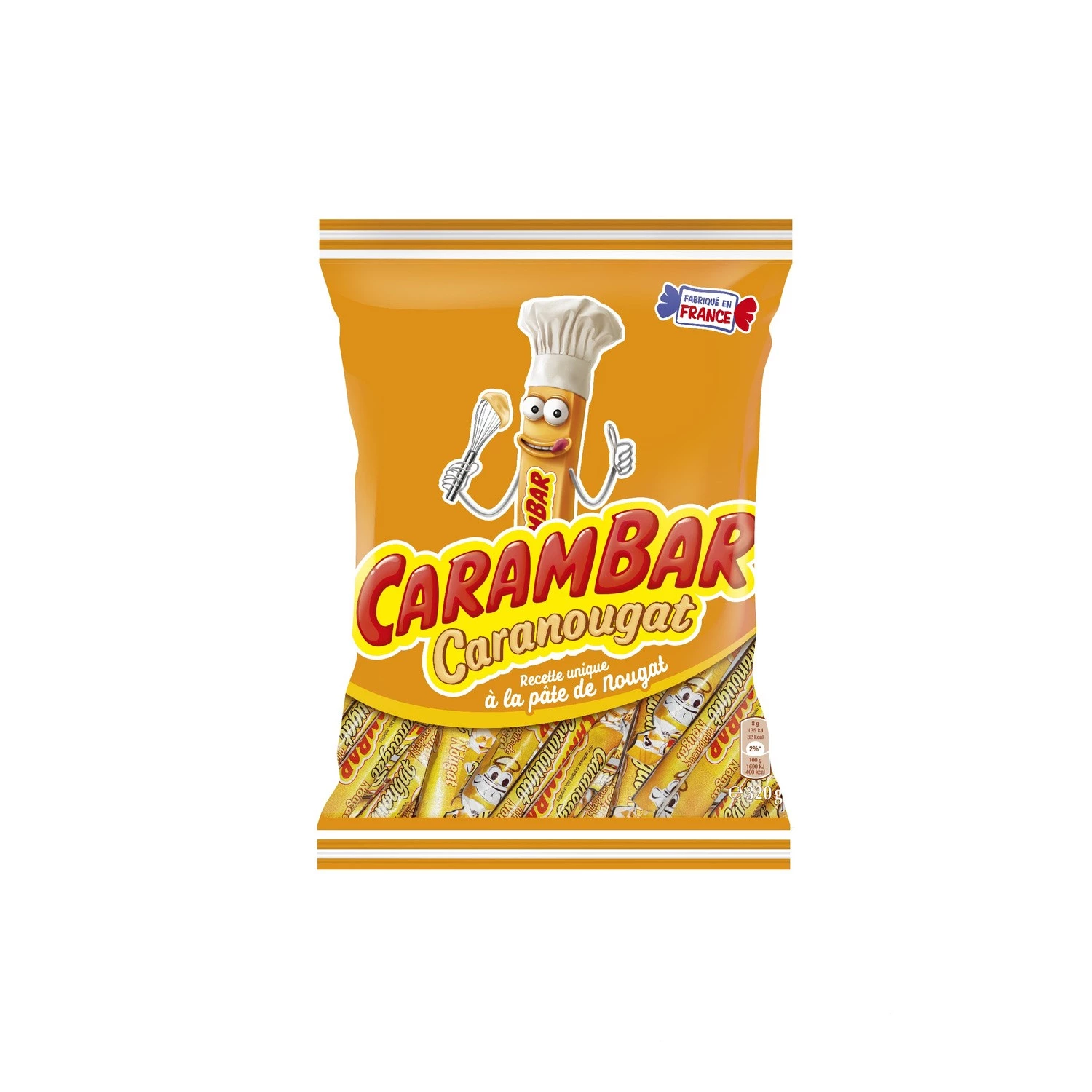 Caramelo caranougat 320g - CARAMBAR
