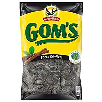 Bonbons Gom's Reglisse; 265g - LA PIE QUI CHANTE