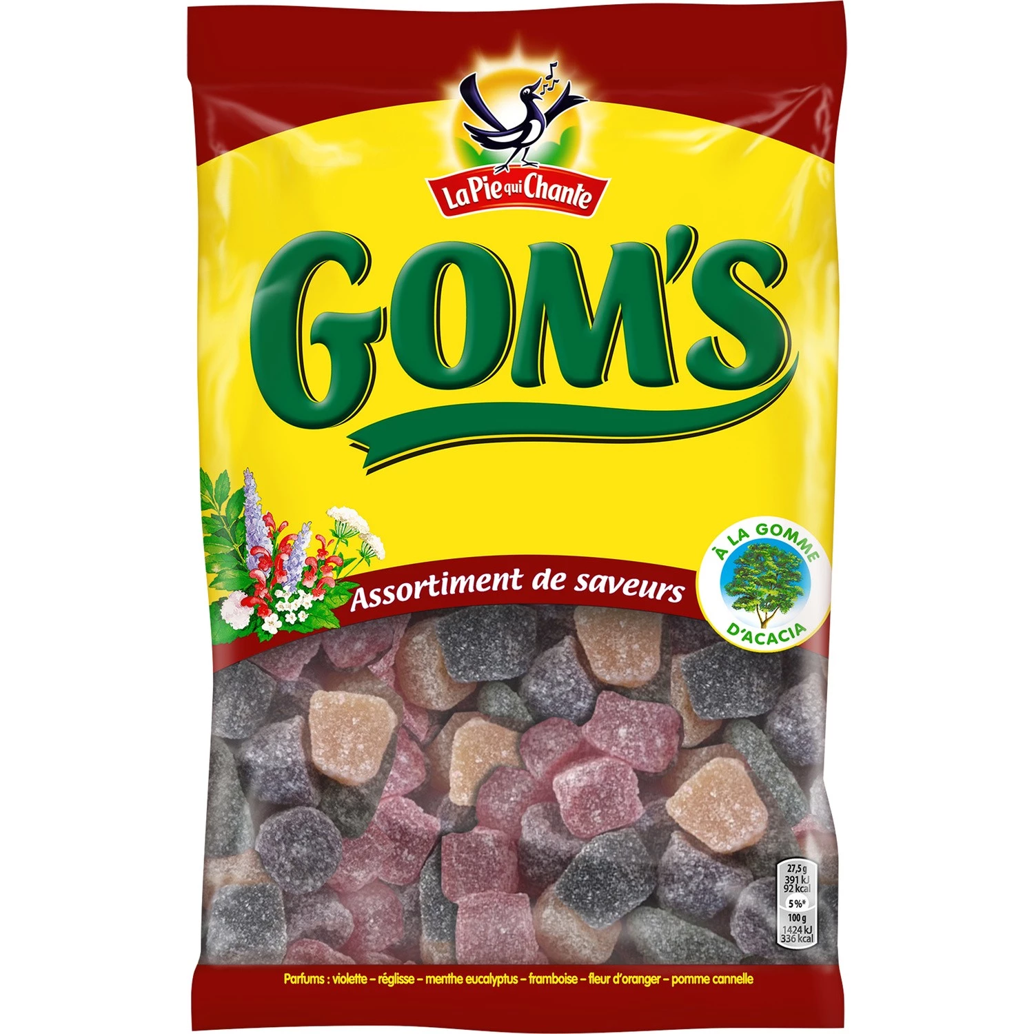 Gom's Saveurs candy; 265g - LA PIE QUI CHANTE