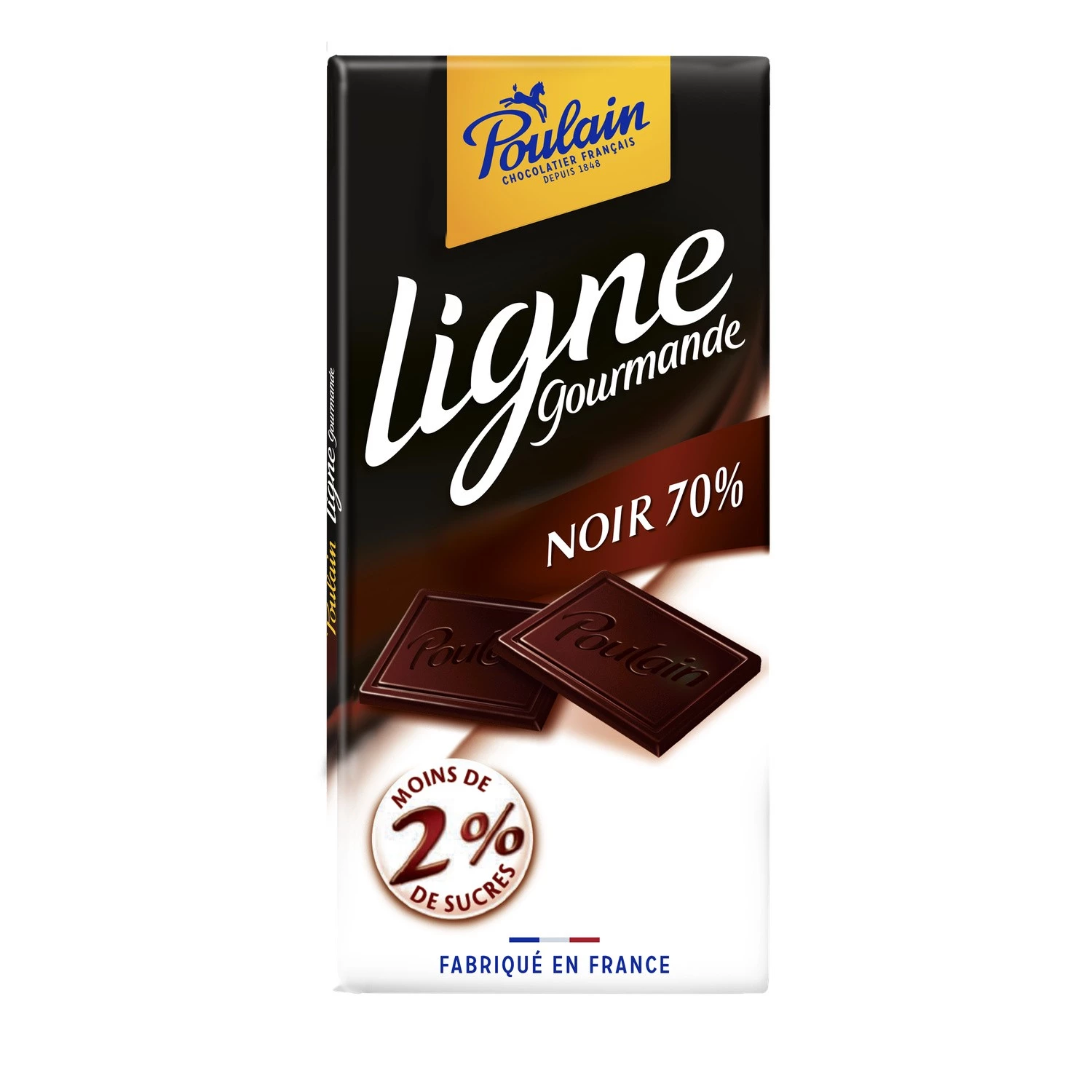 لوح شوكولاتة داكنة فاخرة ولذيذة 100 جرام - POULAIN
