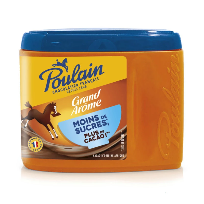 Grand Aroma Chocolate Powder Less Sugar 400g - POULAIN