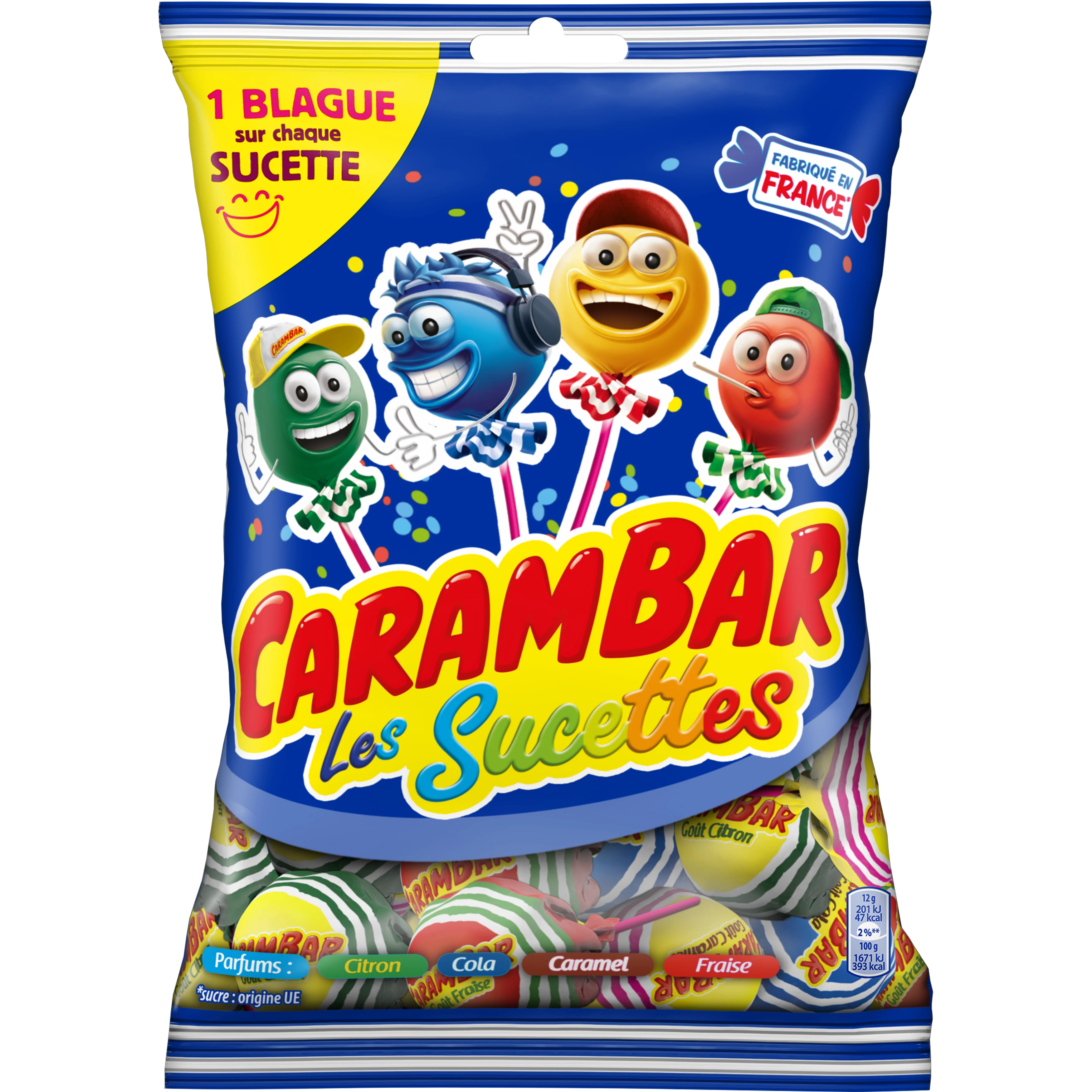 Carambar Lollipops-familie; 156g - CARAMBAR