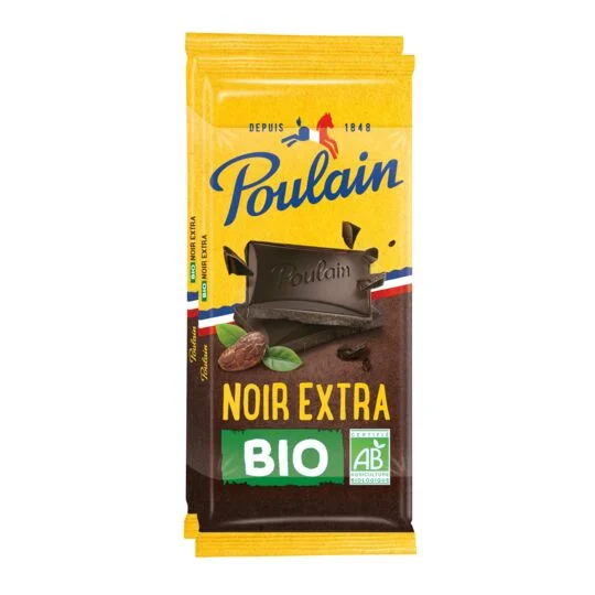 Tablette de chocolat noir Bio 2x85g - POULAIN