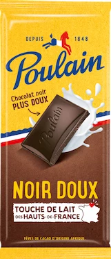 Плитка сладкого темного шоколада 2x95г - POULAIN