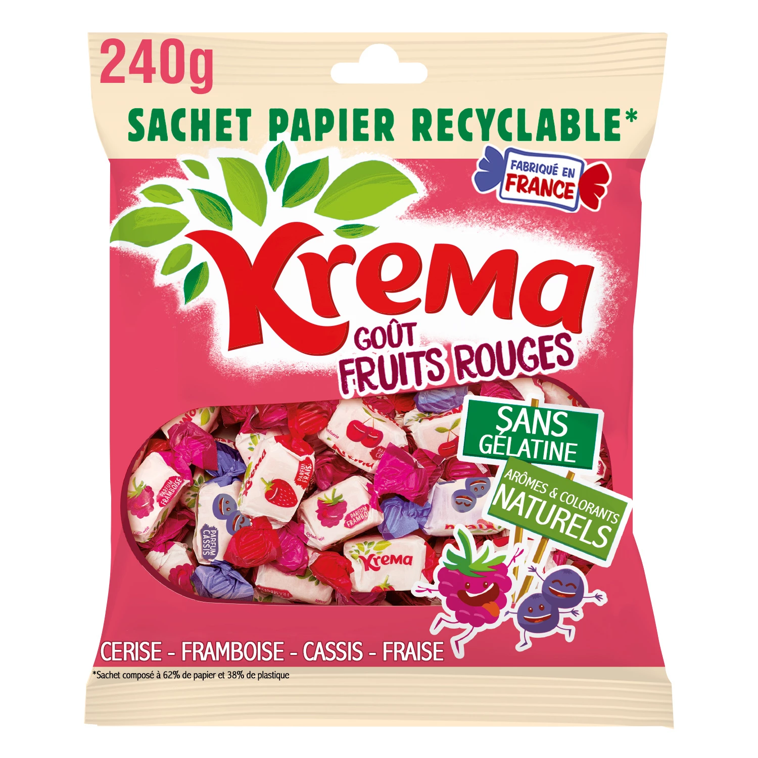 Krema Fruits Rouges; 240g - CARAMBAR