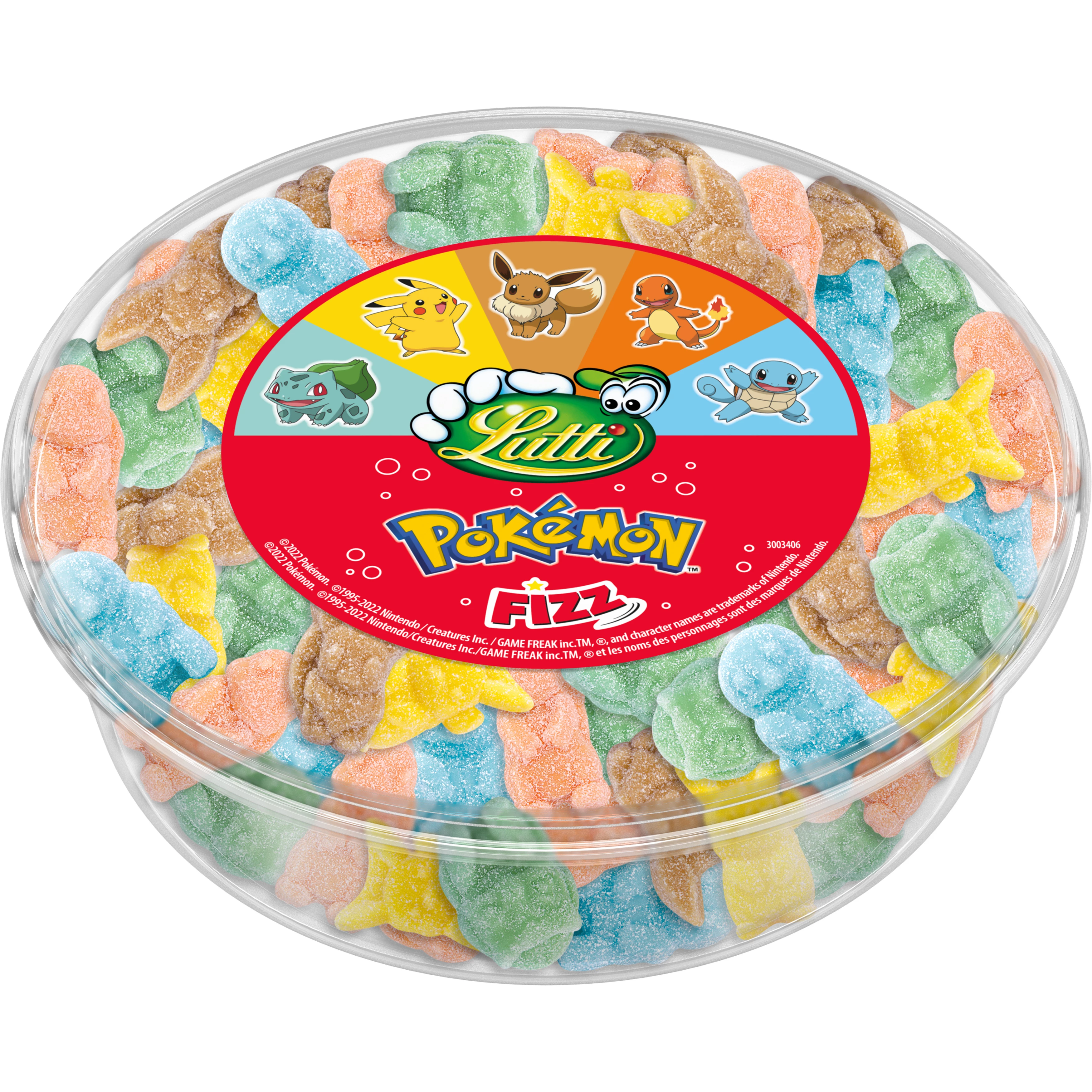 Bonbons Pokemon Fizz; Tubo 450g - LUTTI