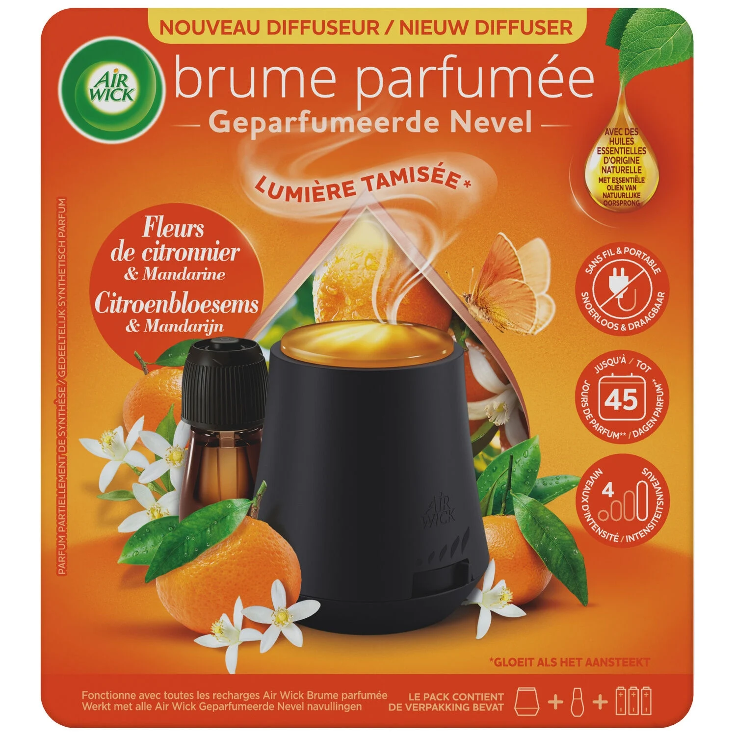Diffuseur Désodorisant Huiles Essentielles Brume Parfumée Citronnier - Airwick