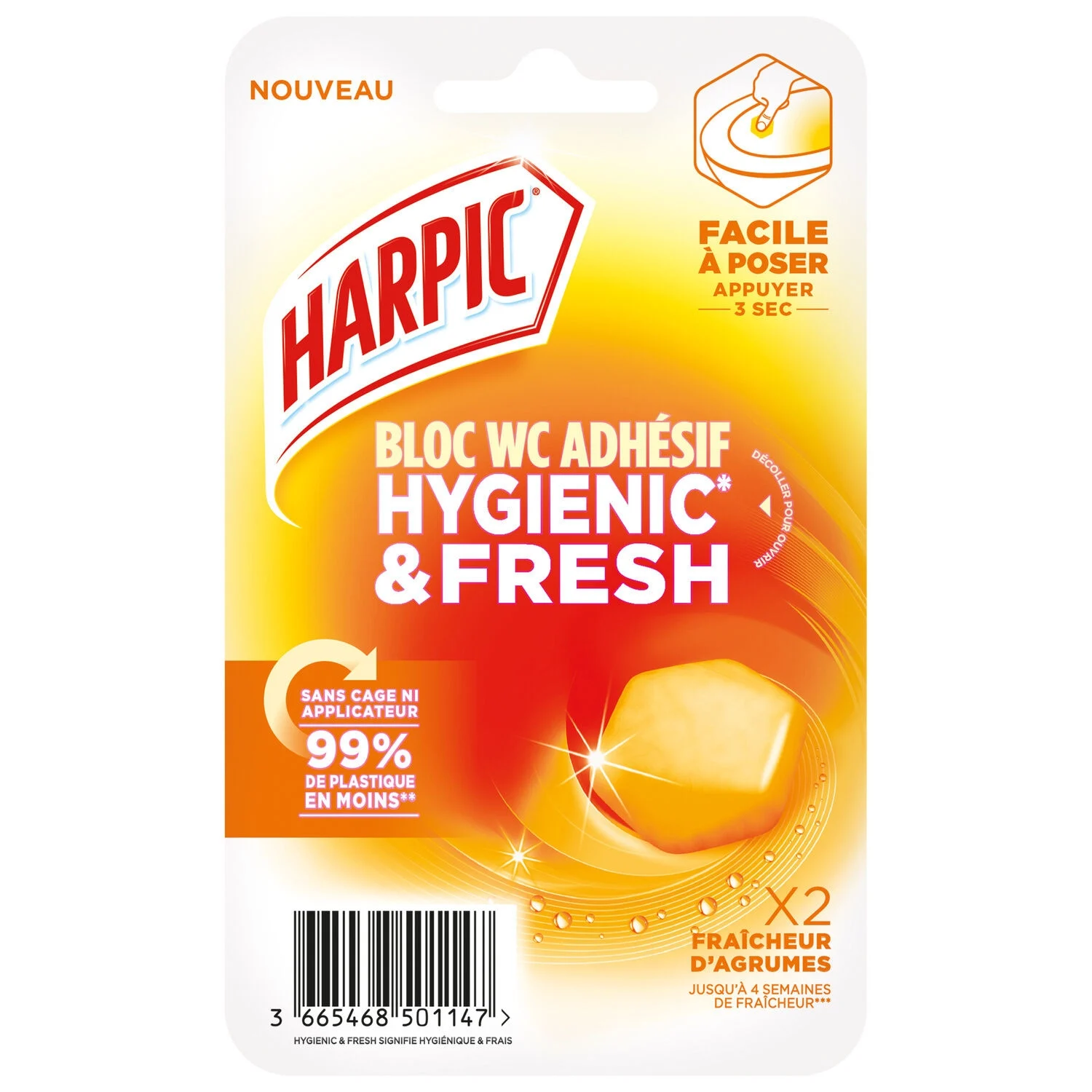Hygienic & Fresh Freshness of Citrus X2 - Harpic