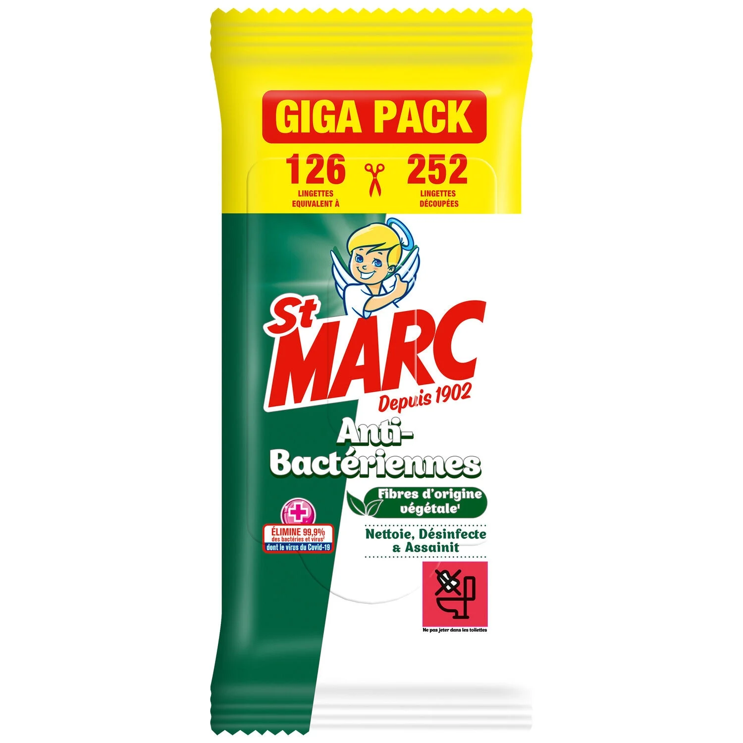 Anti-bacterial Cleansing Wipes X126 - Saint Marc