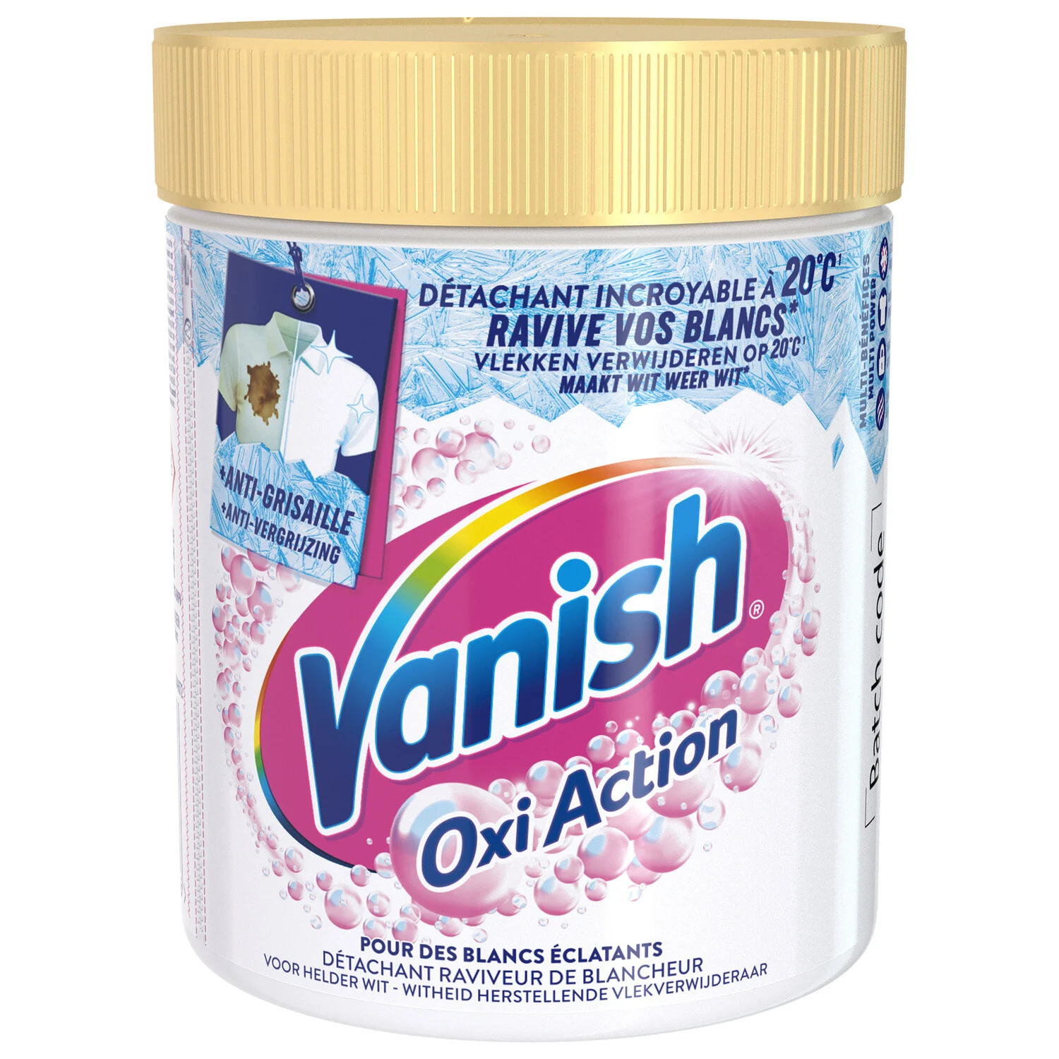 Détachant Oxi Action Blanc Poudre Efficace Dès 20° 470g - Vanish