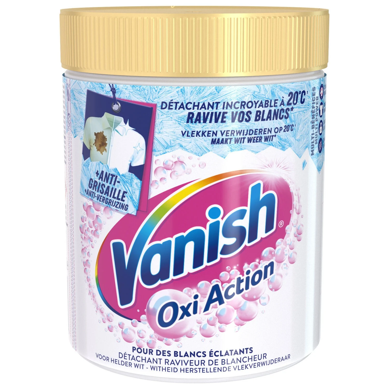 Oxi Action White Powder Stain Remover Effective From 20° 940g -vanish