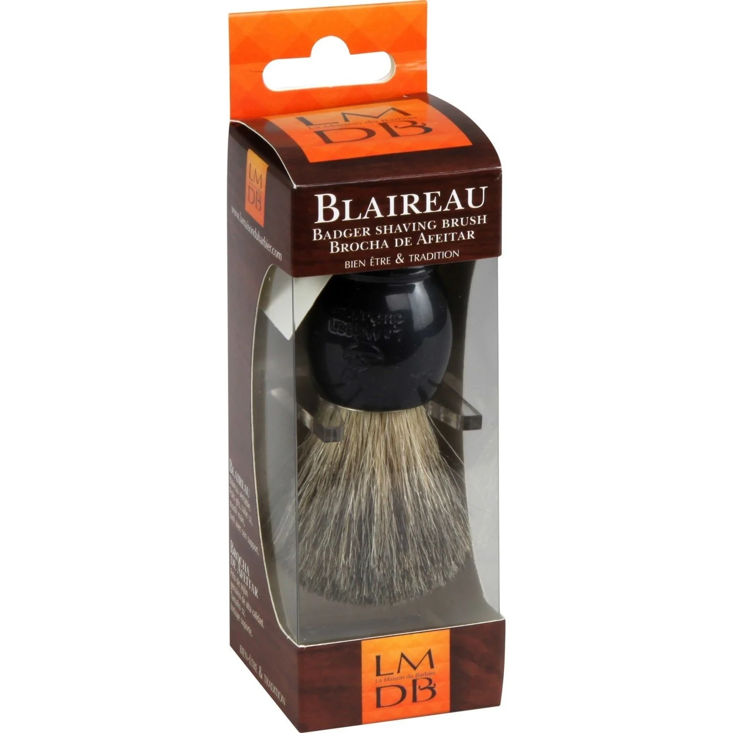 Shaving brush T12 Grey-brown Barbi