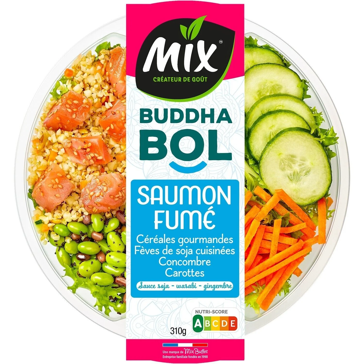 Cereal Salad Smoked Salmon/raw vegetables 310g - Mix