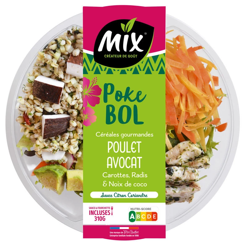 Poke Bol Poulet Avocat 310g