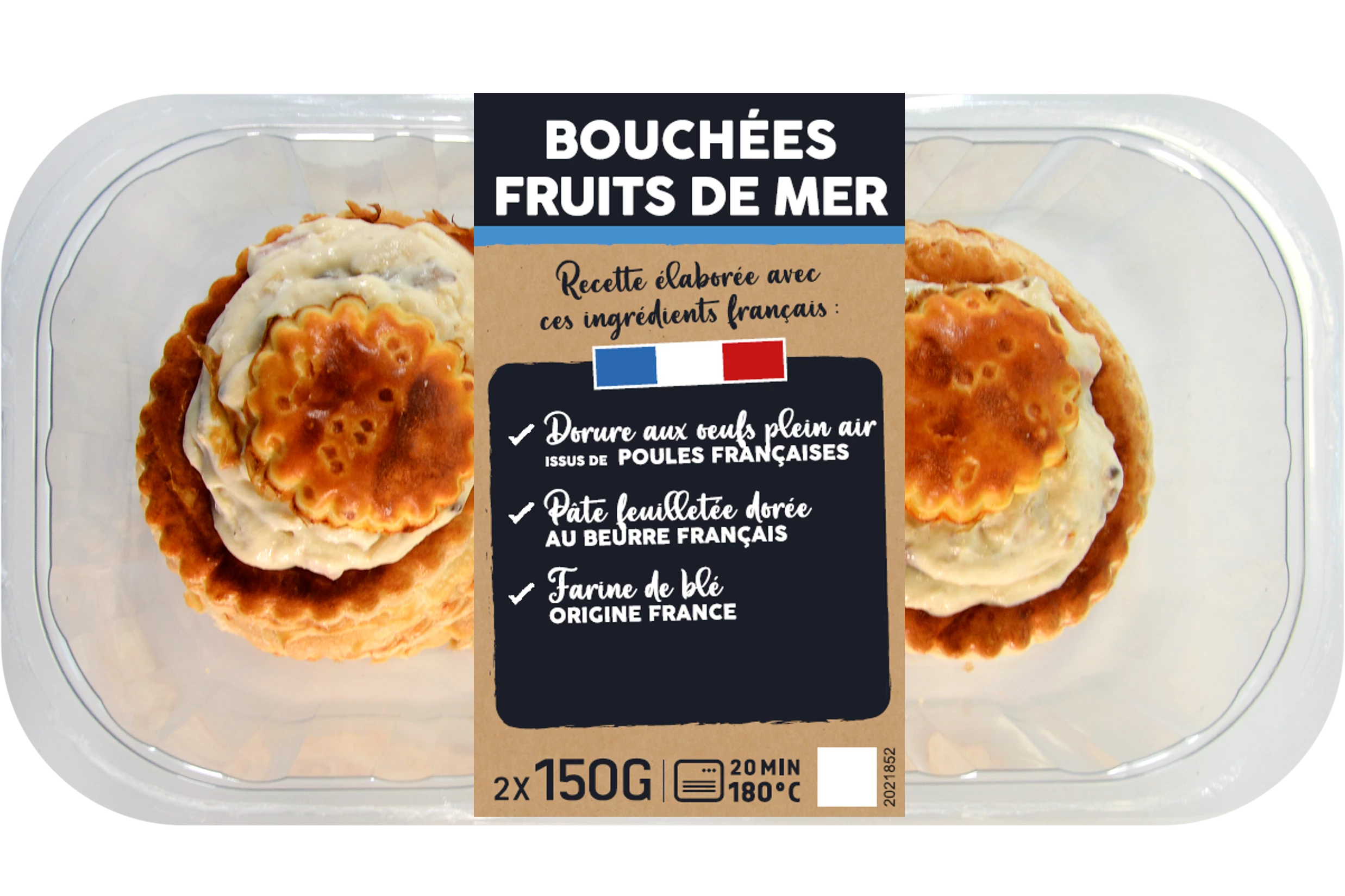 Bouchee Fruits De Mer 150gx2