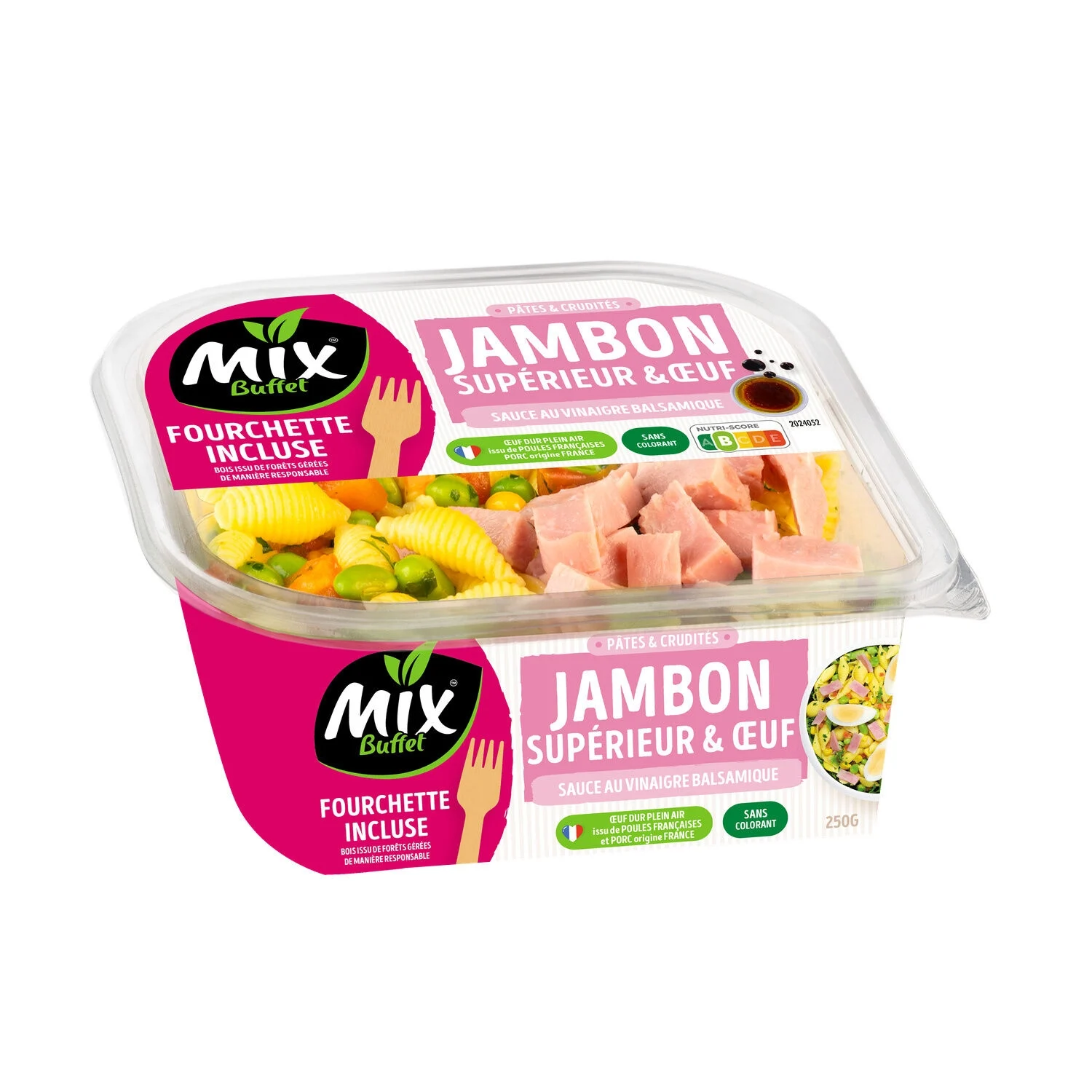 Салатная яичная ветчина прошлое помидоры, но соевые бобы 250 г - Mix Buffet