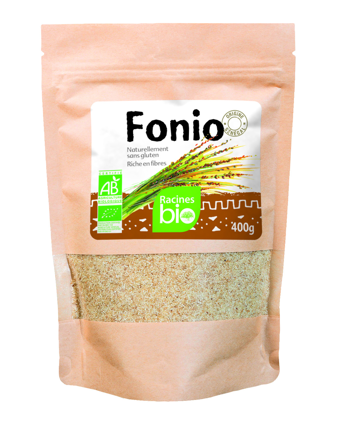Vorgekochtes Fonio (20 x 400 g) - Racines Bio