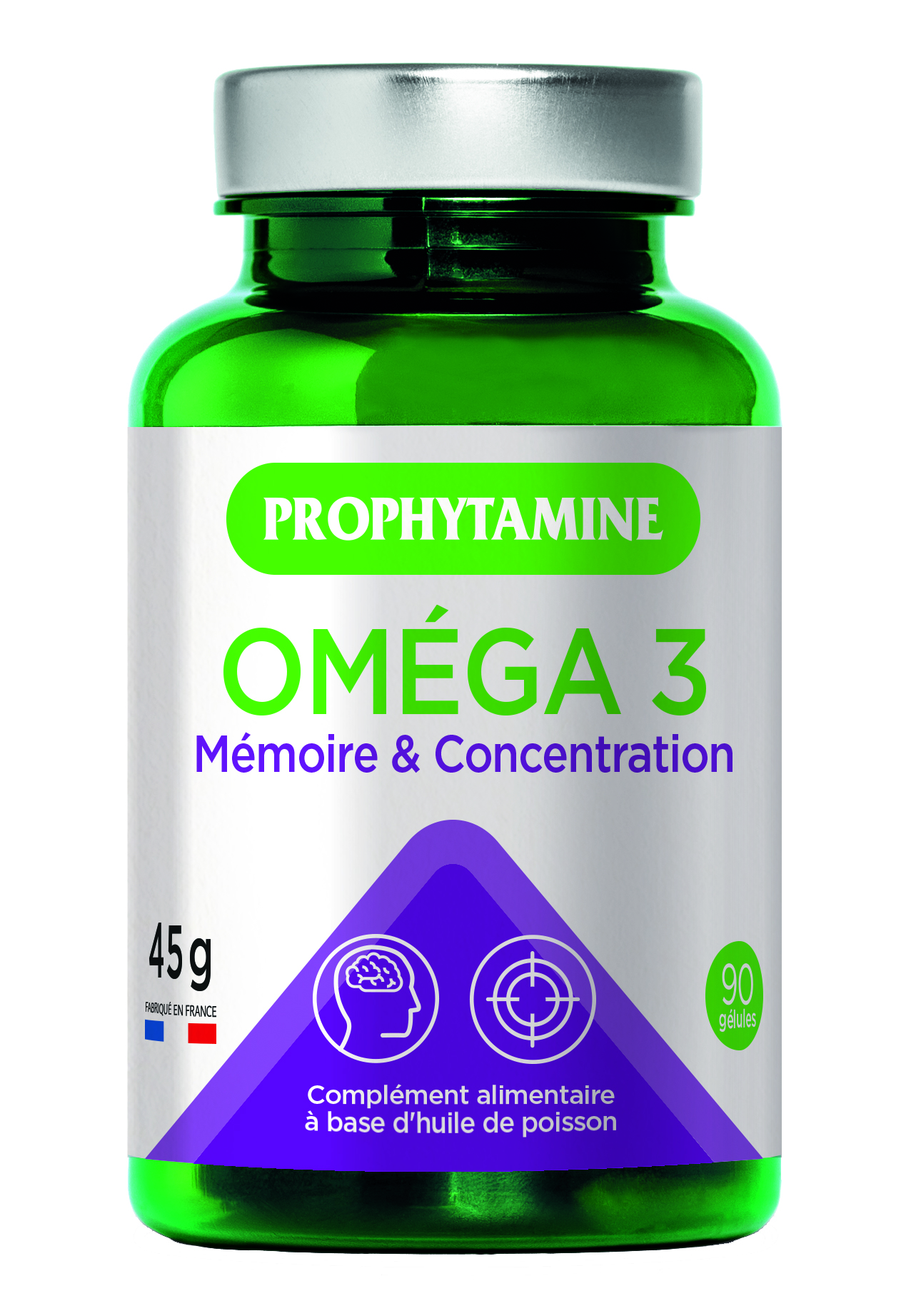 Mémoire Concentration  Omega 3 (9 X 90 Gél) - Prophytamine Bio