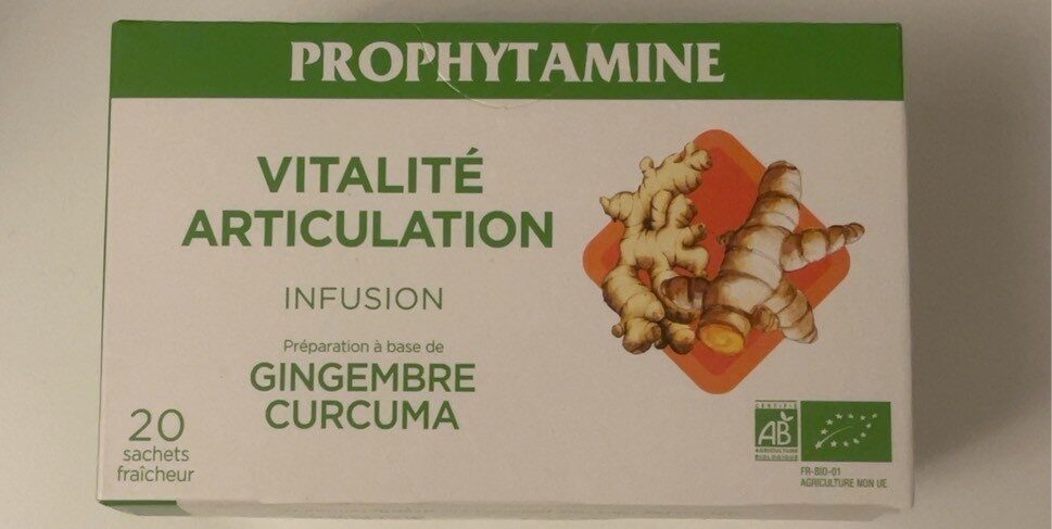 Infusion Vitalité Articulation Bio (12 X 20 Sach) - Prophytamine Bio
