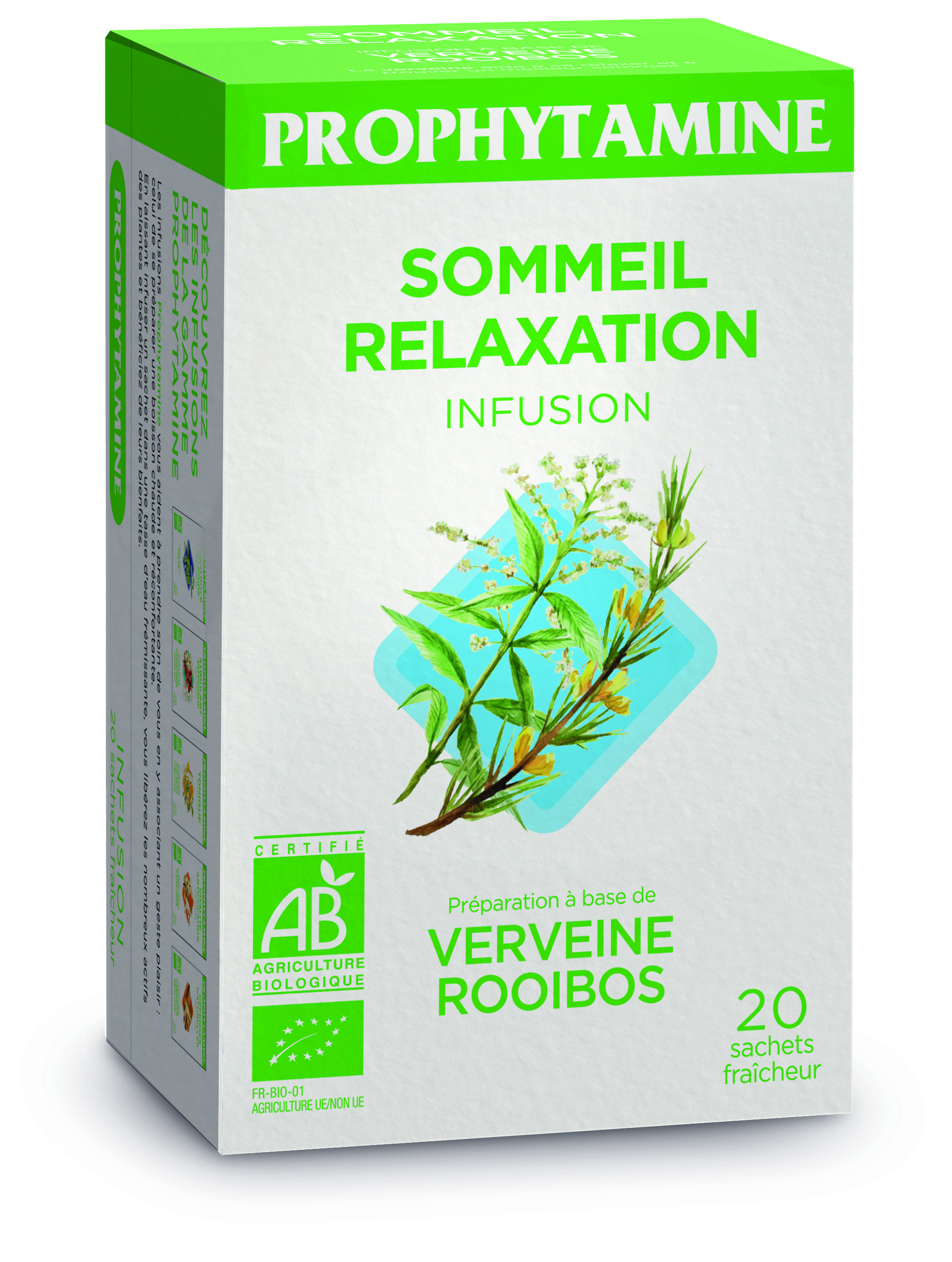 Infusion Sommeil Relaxation Bio (12 X 20 Sach) - PROPHYTAMINE