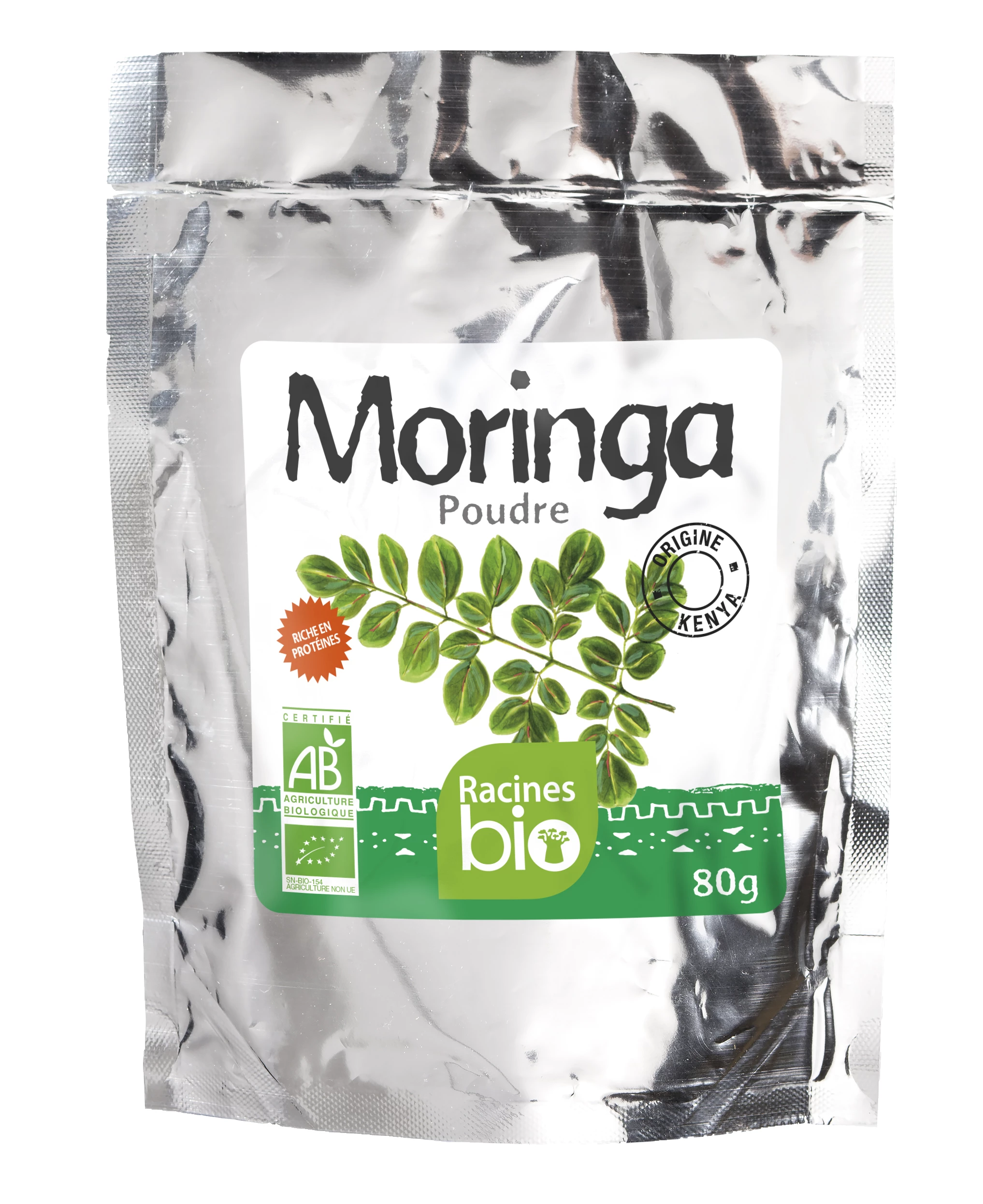 Moringa powder (20 x 80 g) - Racines Bio