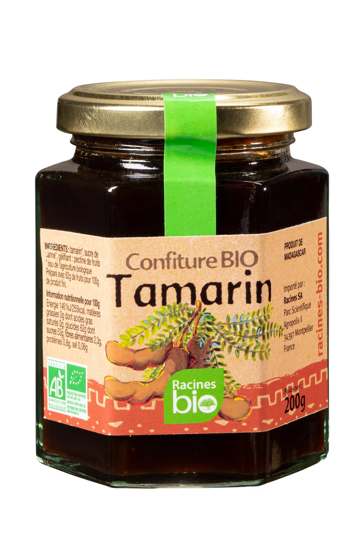 Confettura di Tamarin (12 X 200 G) - Racines Bio