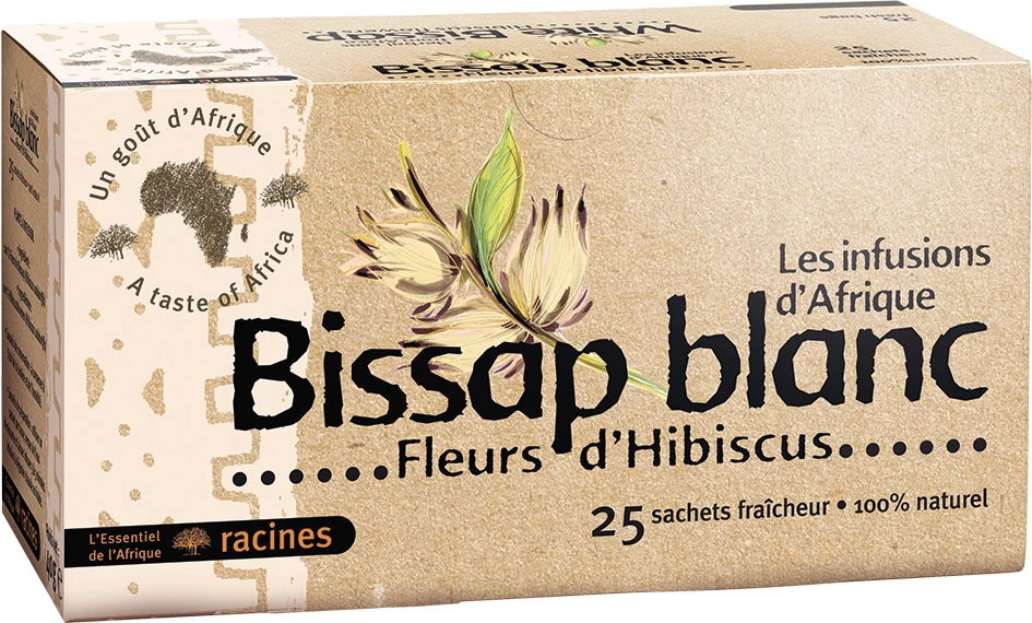 Afrikaanse infusie witte bissap (10 x 25 zakjes) - Racines