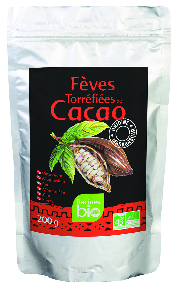 Grãos de Cacau Torrados (20 X 200 G) - Racines Bio