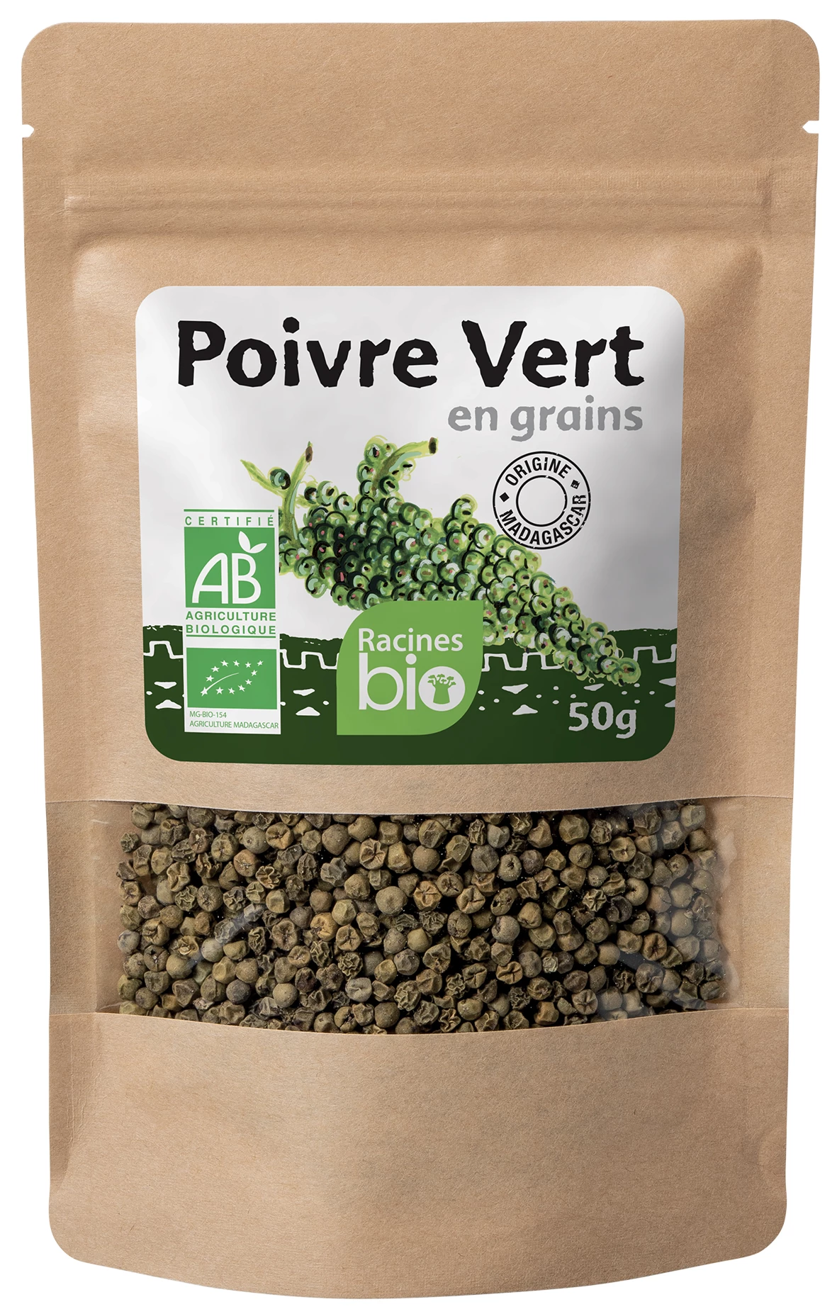 Poivre Vert En Grains (20 X 50 G) - Racines Bio