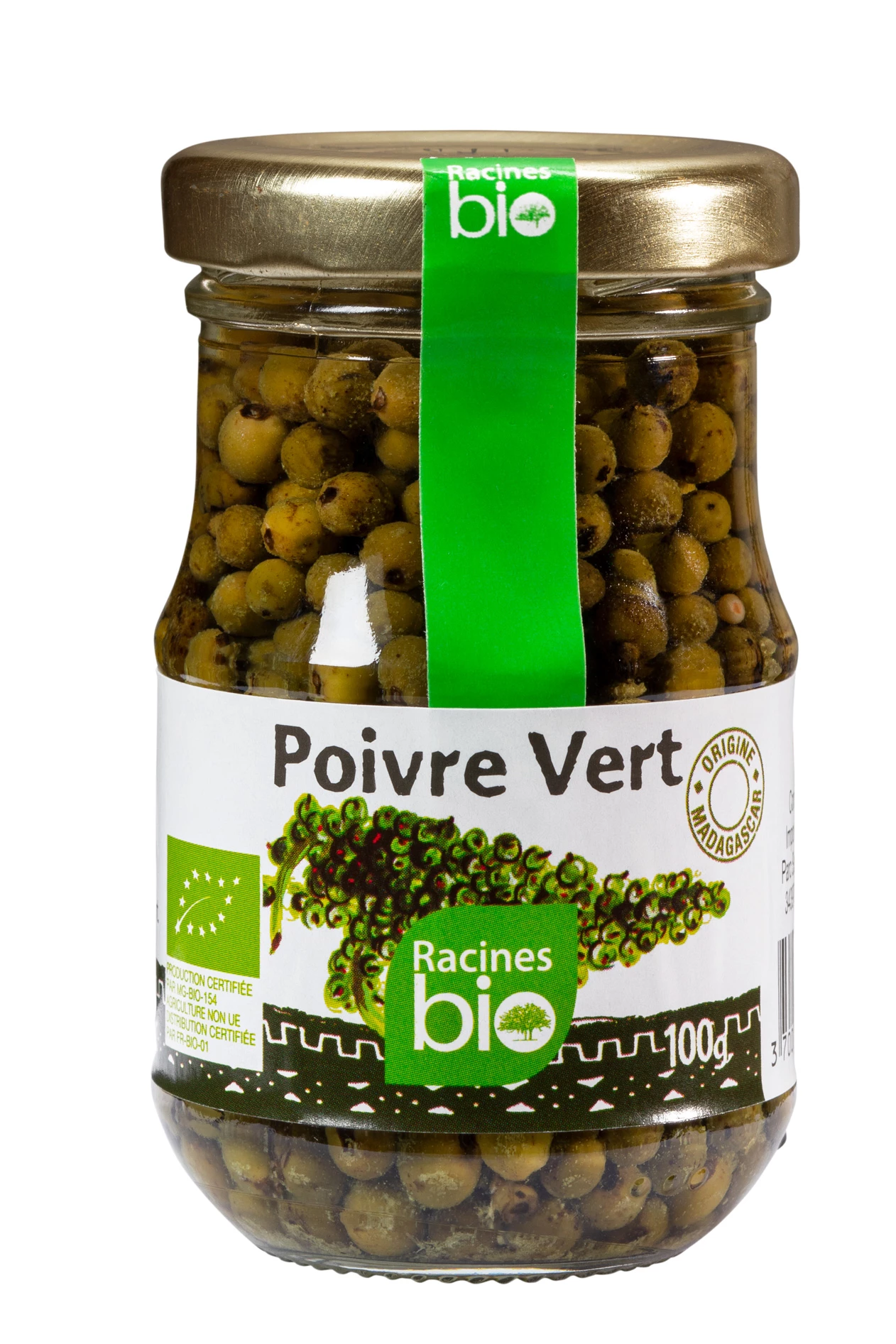 Green pepper in grains (24 x 100 g) - Racines Bio