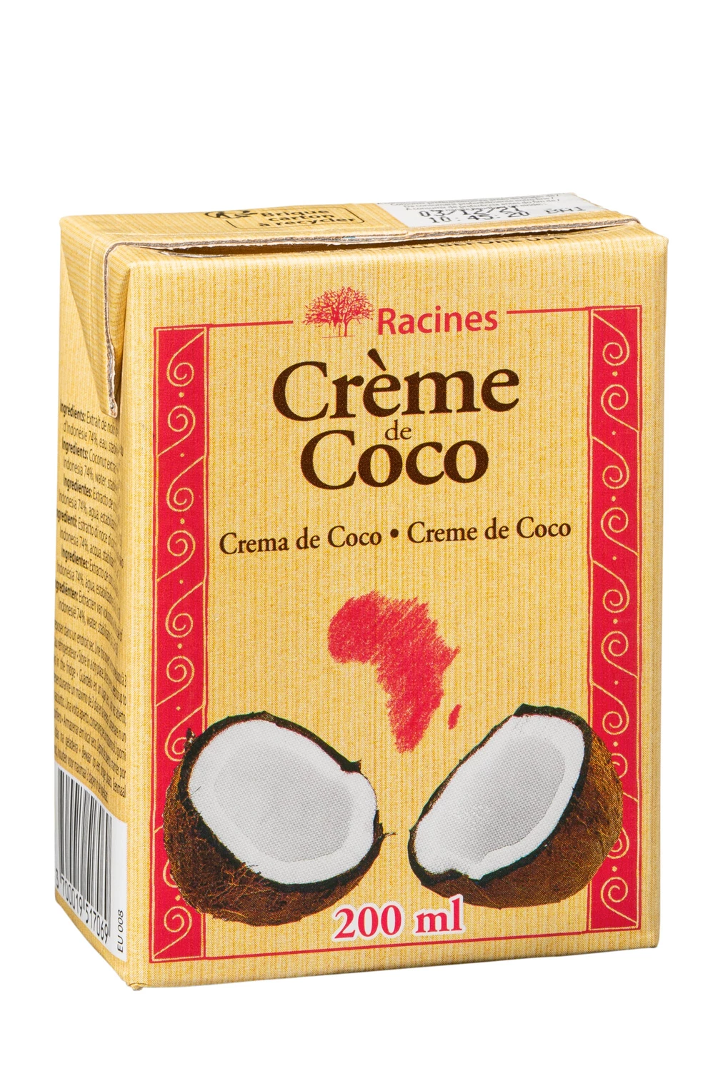 Crema De Coco (24 X 200 Ml) Tetrapack - Racines