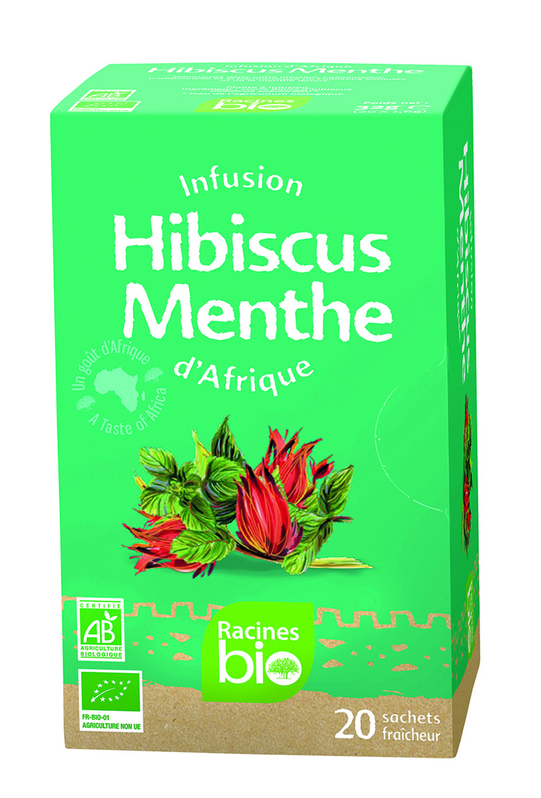 African Infusion Hib Mint (12 х 20 пакетов по 16 г) - Racines Bio