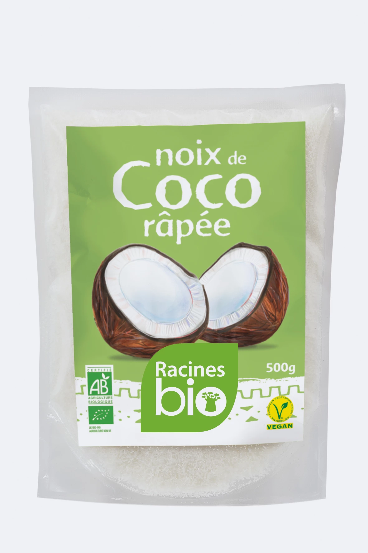 Geraspte Kokosnoot (10 X 500 G) - Racines Bio