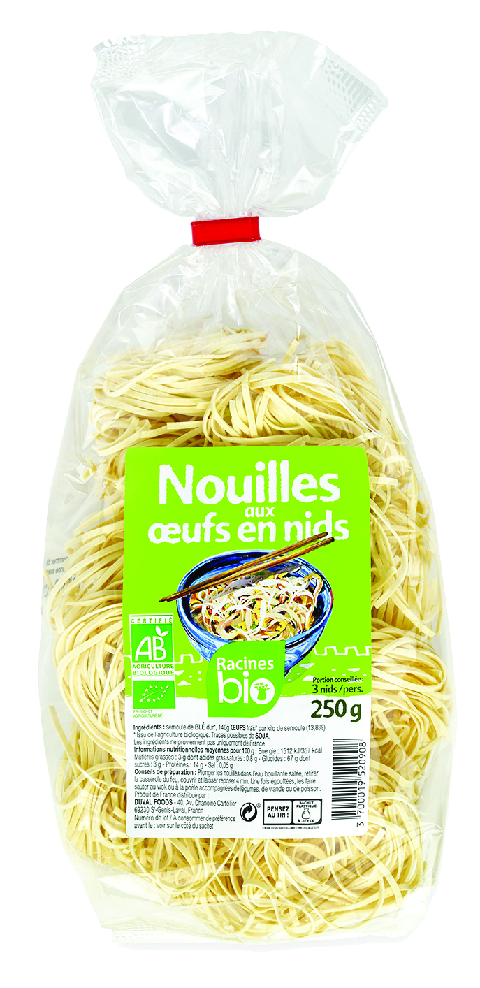 Tagliatelle All'Uovo In Nidi (20 X 250 G) - Racines Bio