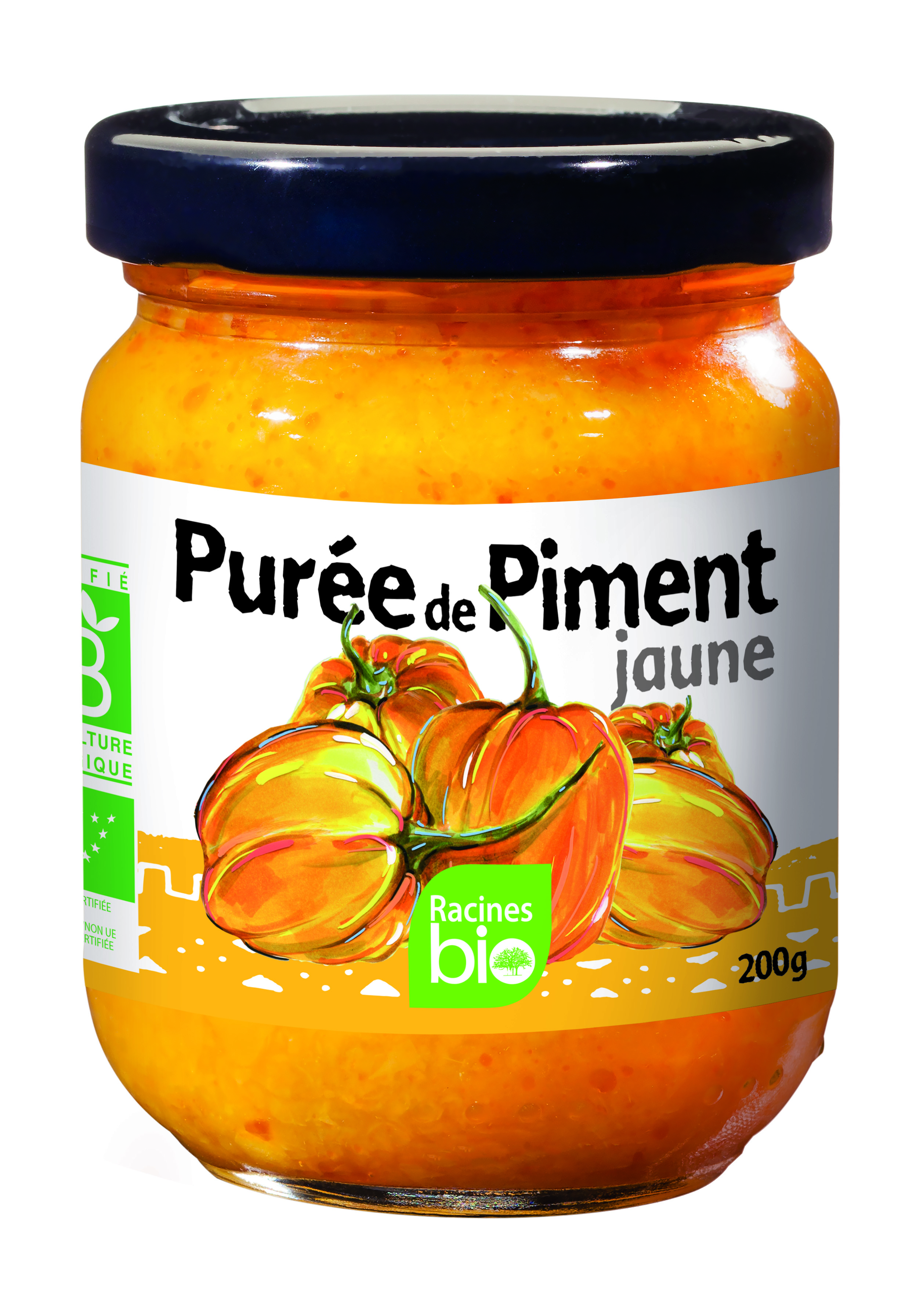 Yellow pepper puree (12 x 200 g) - Racines Bio