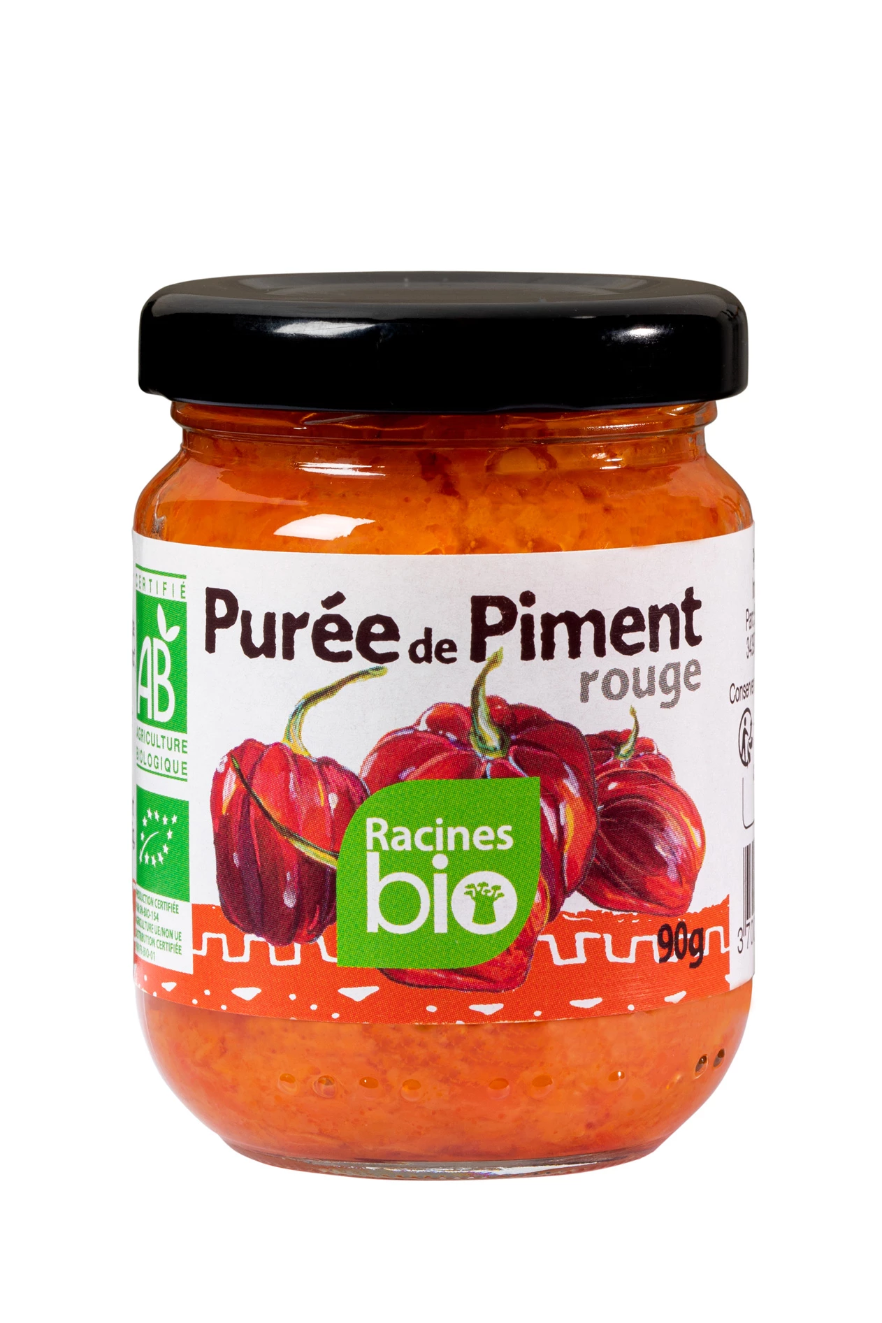 Red pepper puree (24 x 90 g) - Racines Bio