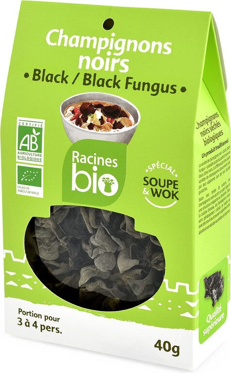 Whole Black Mushrooms (12 X 40 G) - Racines Bio