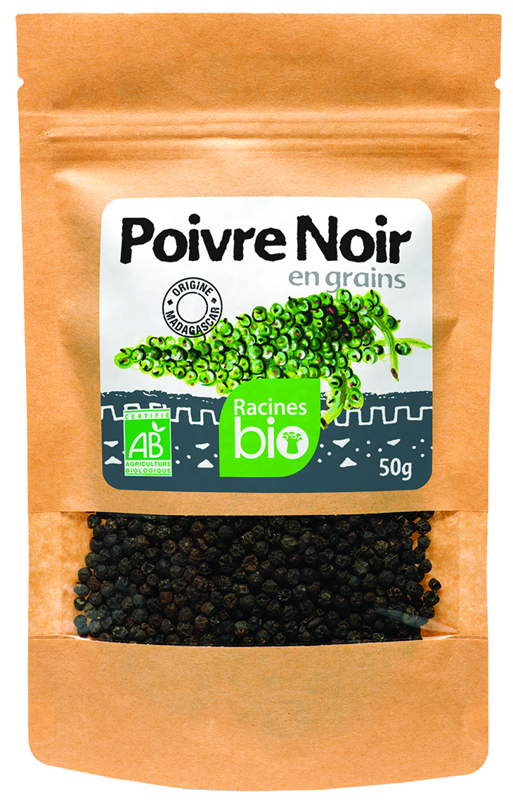 Poivre Noir En Grains (20 X 50 G) - Racines Bio