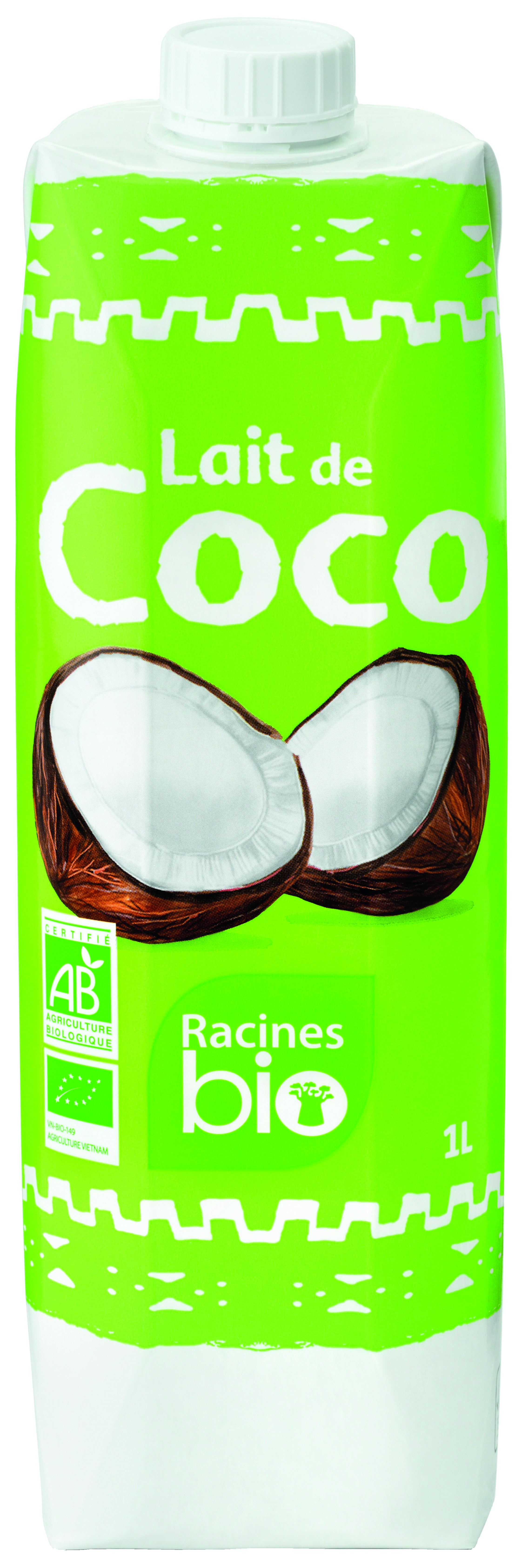Lait De Coco 12 X 1 L - RACINES Bio