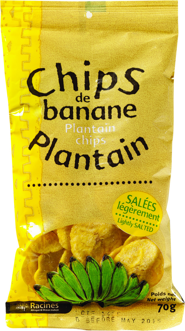 Chips de Plátano y Plátano Salados 24 X 70 G - ROOTS