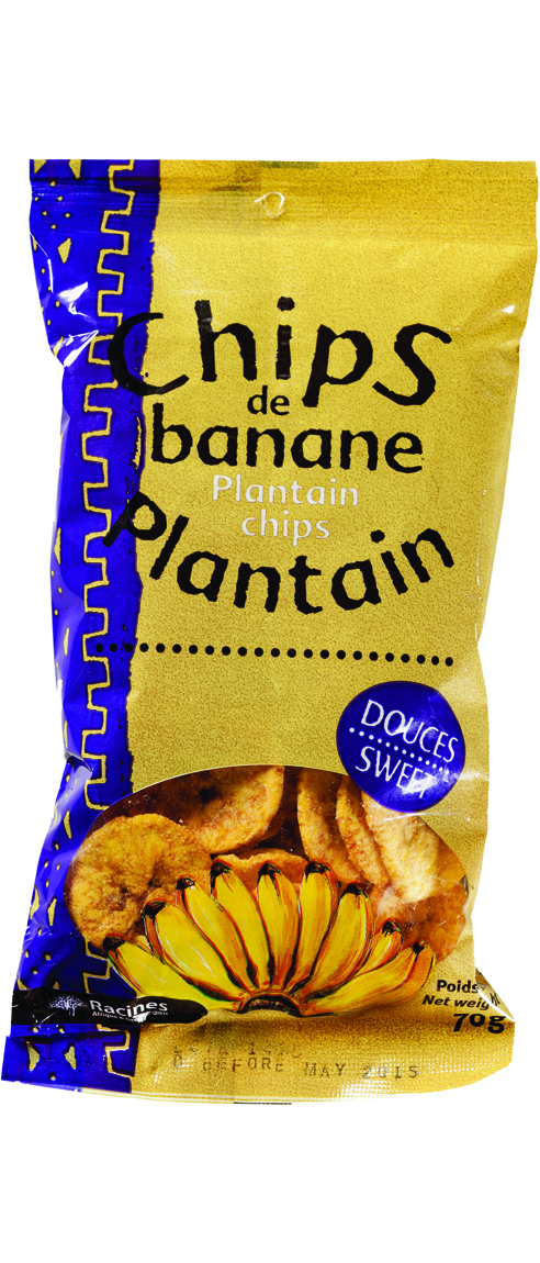 Chips de banana doce (24 x 70 g) - Racines