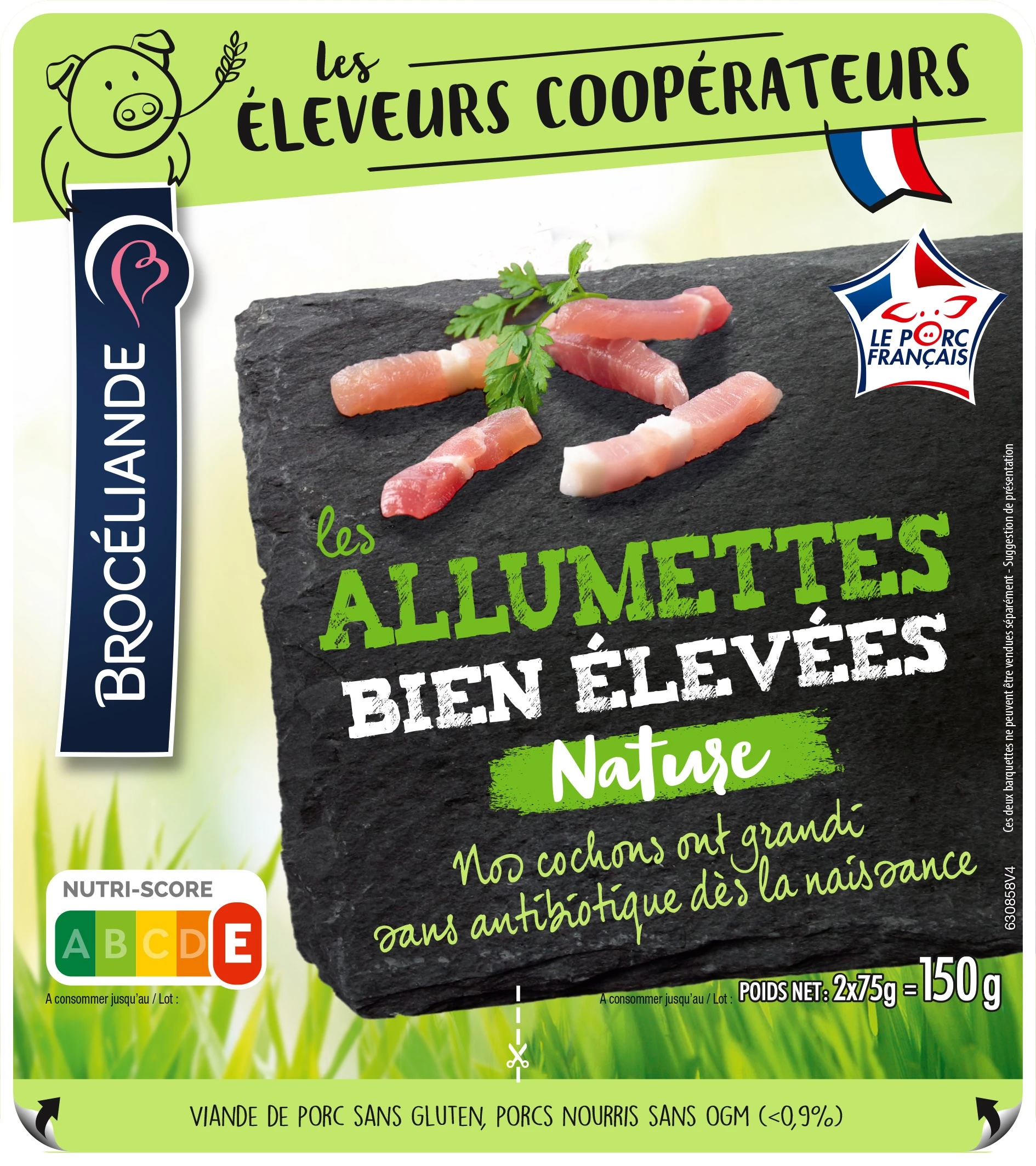 Allumettes Natures Bien Élevées Sans Antibiotique dès la Naissance, 150g - BROCÉLIANDE