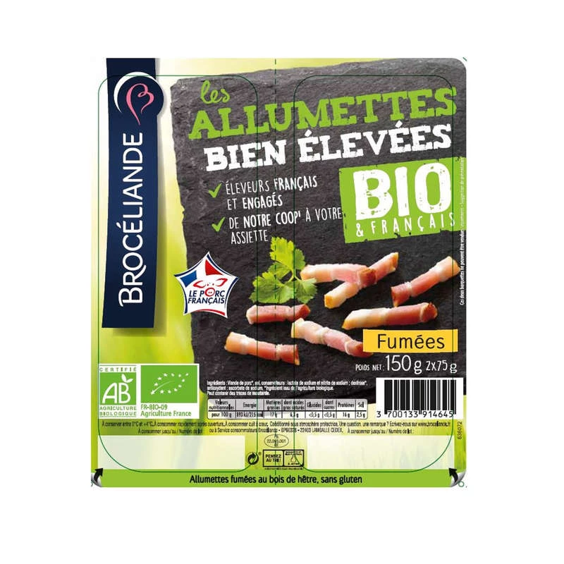 Les Allumettes Bien Elevées Bio 2x75g - BROCELIANDE
