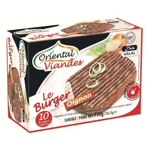 Steaks le burger oignon & bœuf halal 750g - ORIENTALE VIANDES