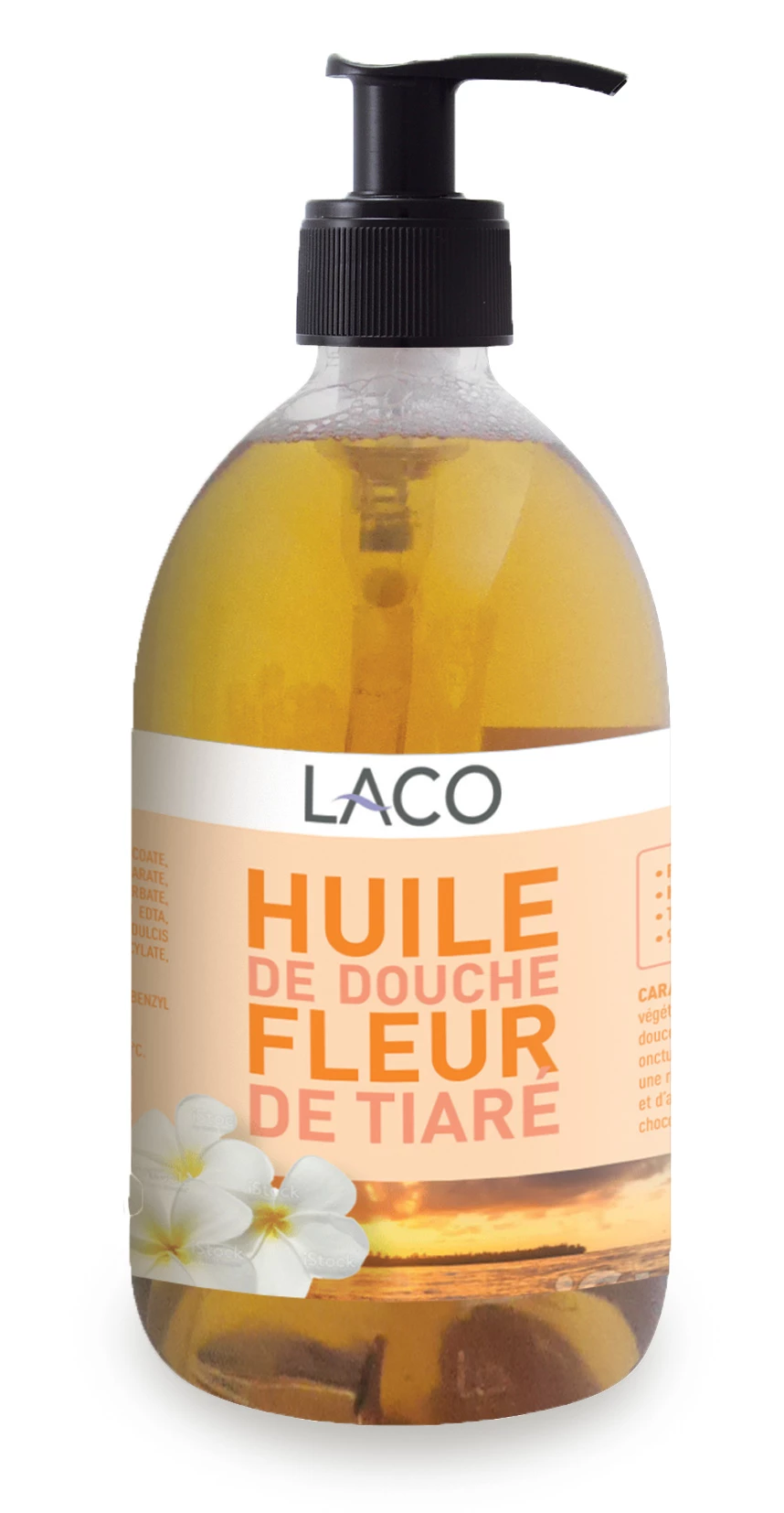 Aceite de Ducha Flor de Tiaré, 500ml - LACO